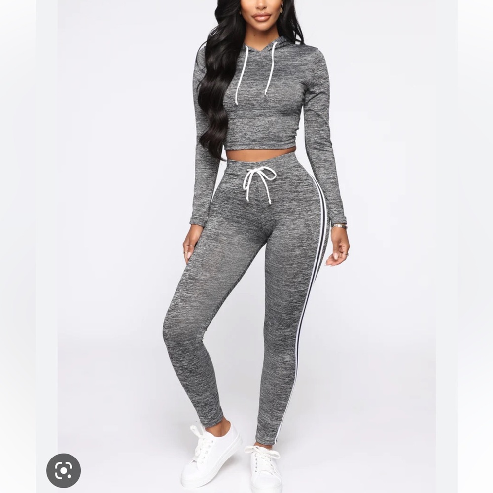 Grey Fashion Nova Lounge Set